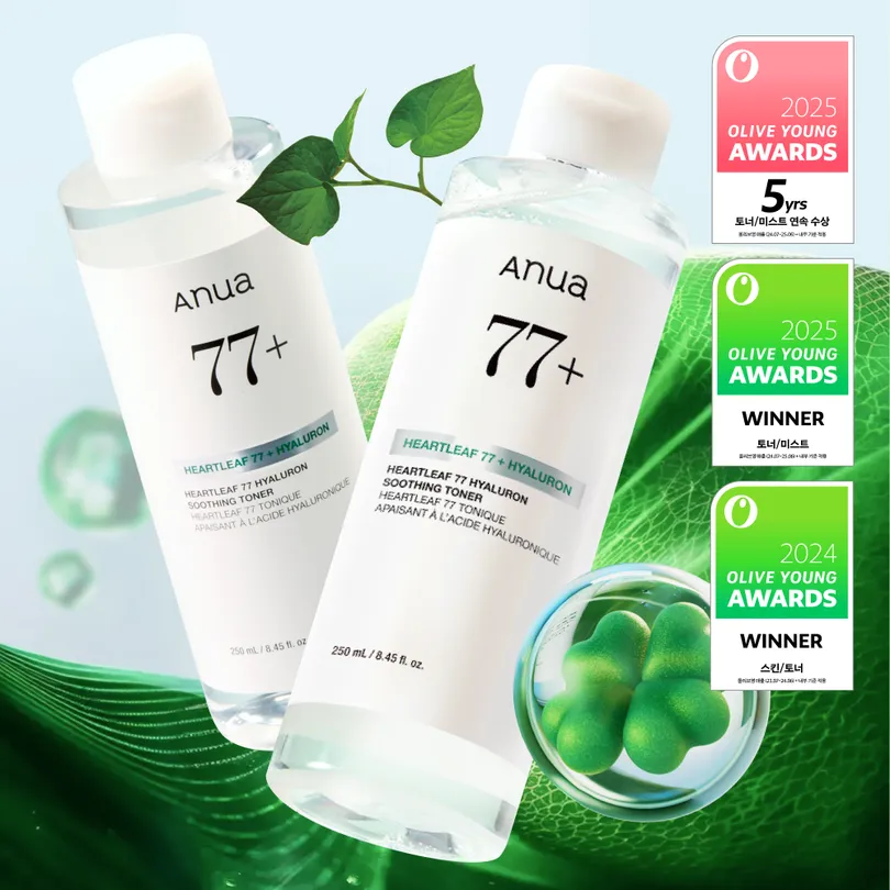 Anua Anua Heartleaf 77 Hyaluron Soothing Toner 350ml Refill Set (+Refill 350ml)