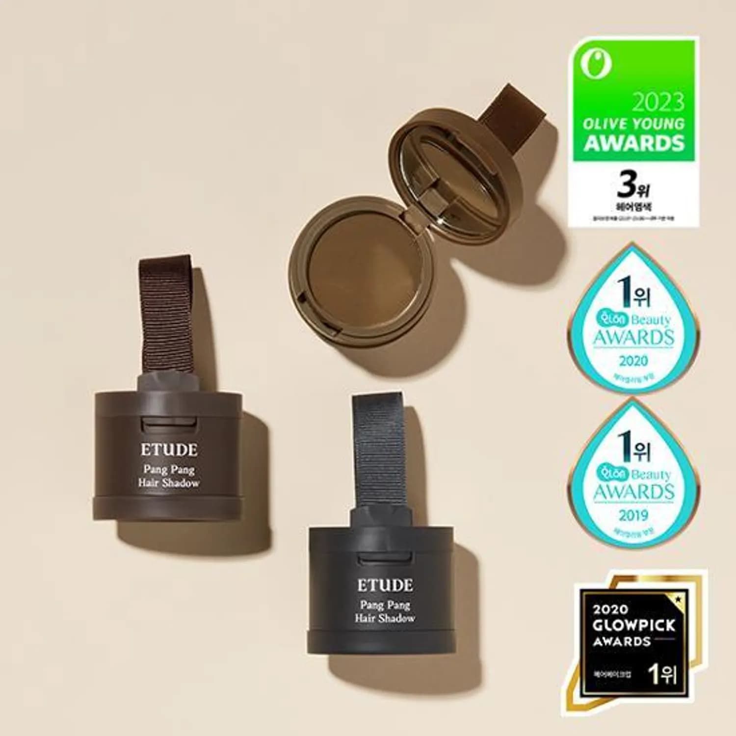 [NEW] ETUDE Pang Pang Hair Shadow 3.5g [Dark Brown/Light Brown/Black] | OLIVE YOUNG Global