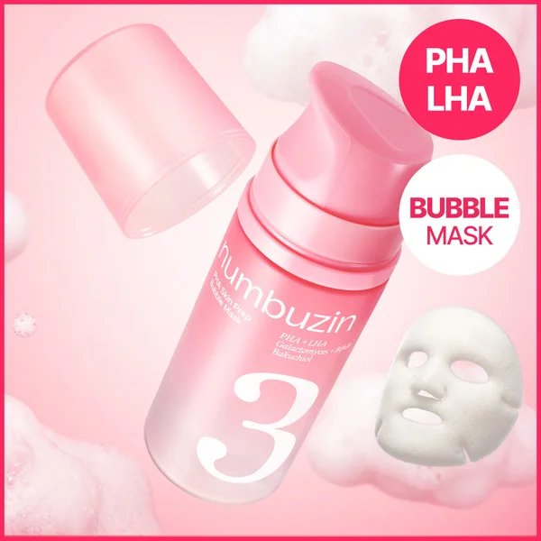 numbuzin No.3 PHA Skin Prep Bubble Mask 90ml