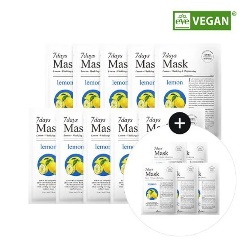 7 Days Mask Sheet Lemon C (10+5 Pack)
