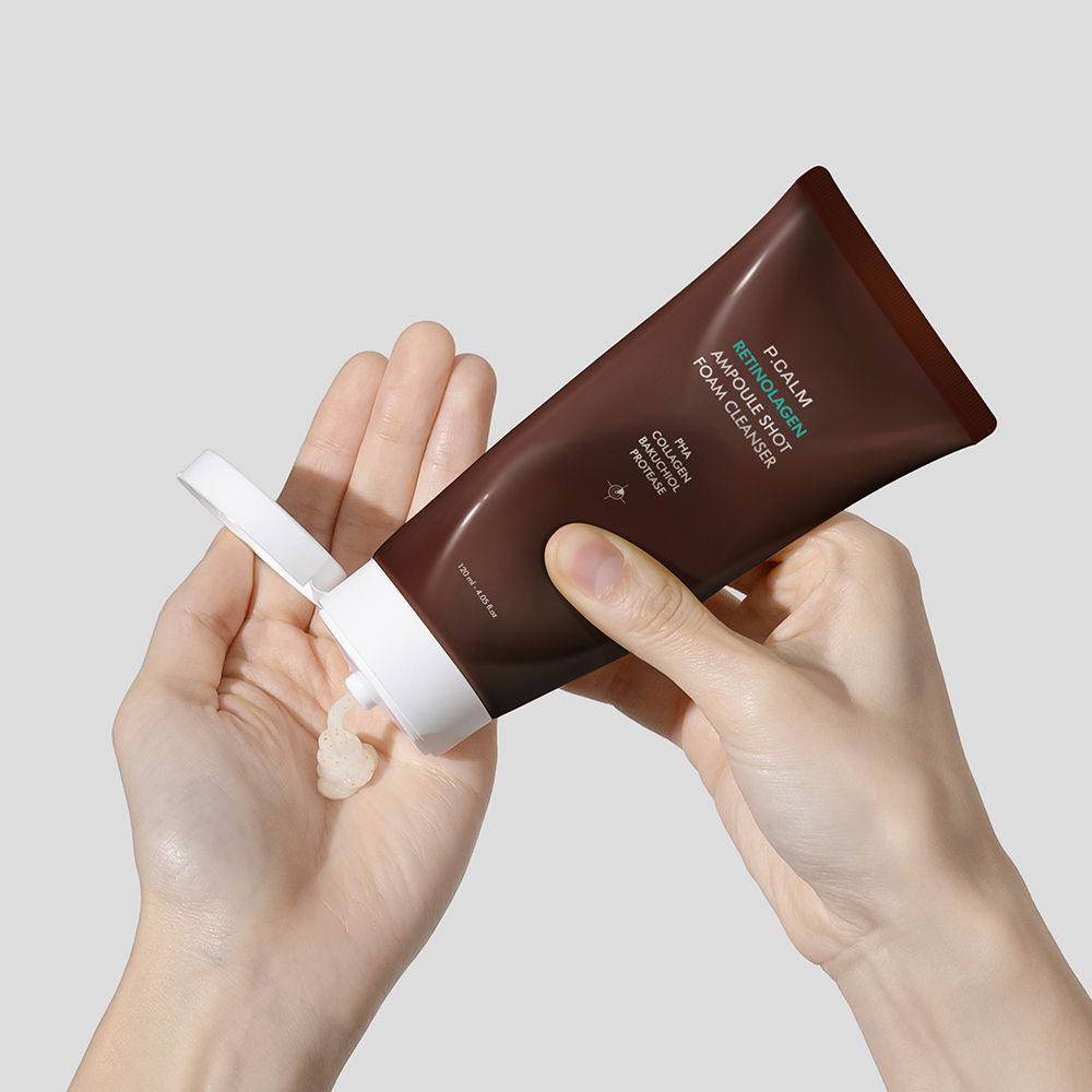 P.CALM Retinolagen Ampoule Shot Foam Cleanser 120mL | OLIVE YOUNG