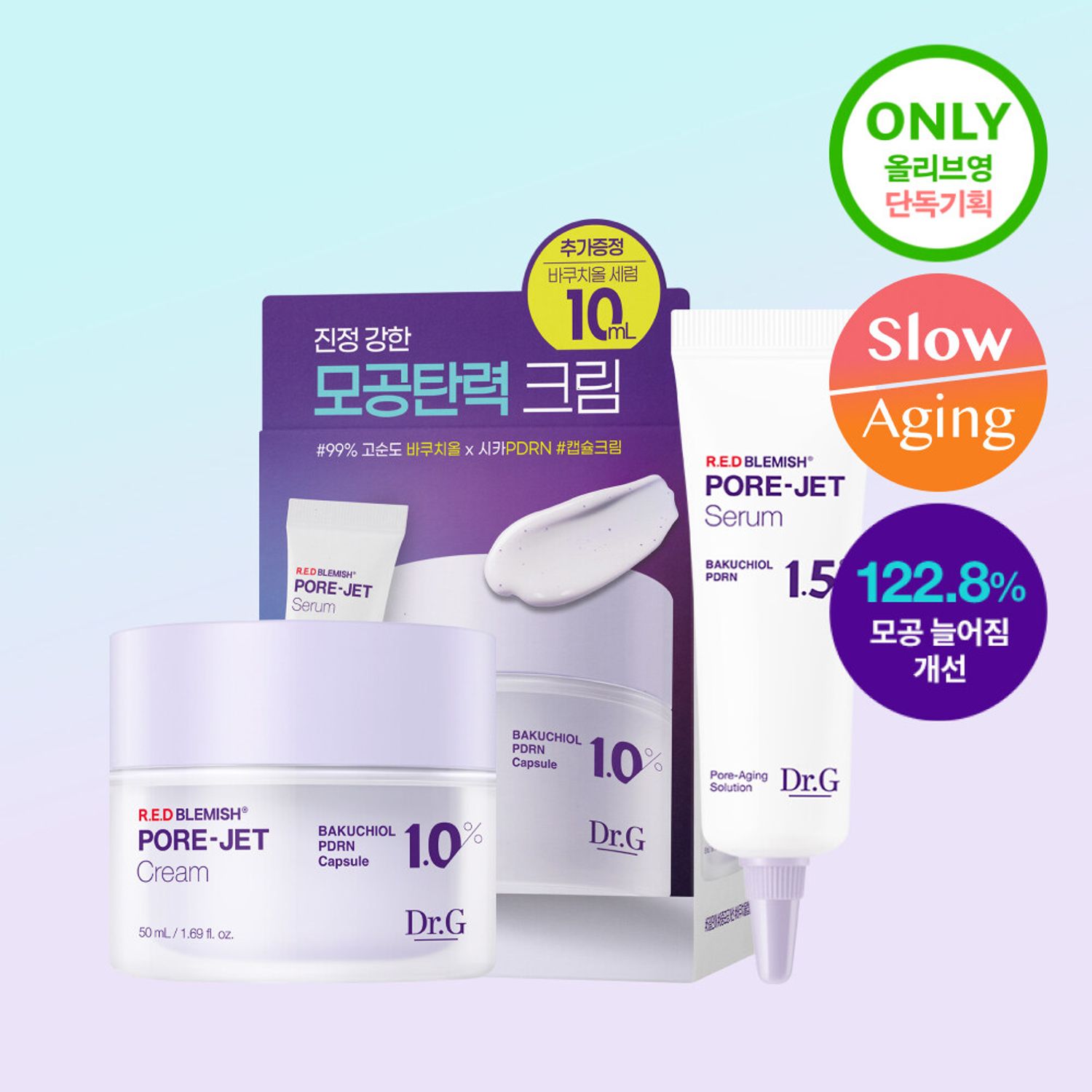 Dr.G レッドブレミッシュバクチオールポアジェットクリーム 50ml企画(+セラム 10ml) | OLIVE YOUNG Global