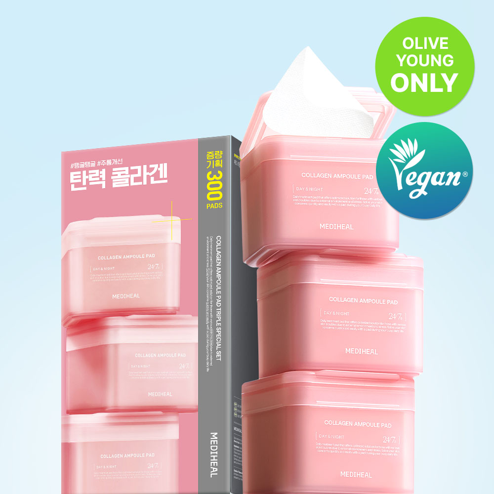 MEDIHEAL Collagen Ampoule Pad 100P Triple Set (OY-Exclusive)