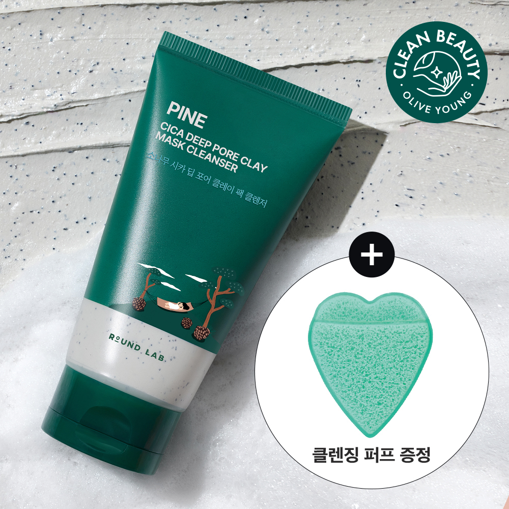 ROUND LAB Cica Deep Pore Clay Mask Cleanser 150ml Set (+Cleansing