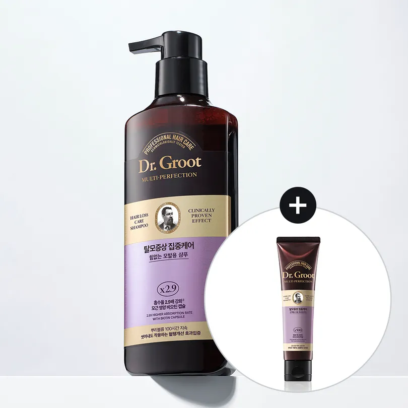 Dr. Groot Hair Care Shampoo For Thinning & Weak Hair 400ml Set (+Treatment 100ml)