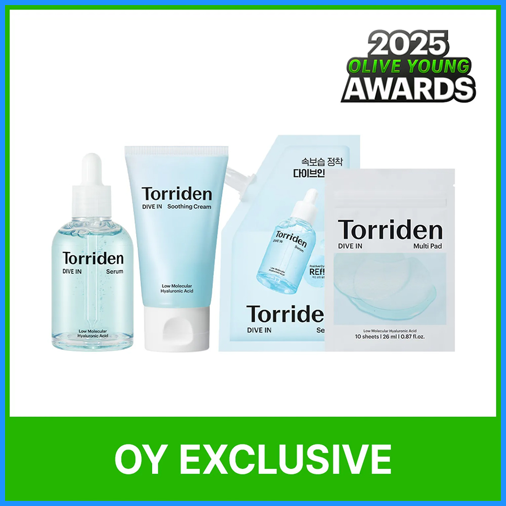 ★2025 Awards★ Torriden Dive-In Low Molecular Hyaluronic Acid Serum 100ml Limited Refill Set (+Refill 50ml+Cream 50ml+Pad 10P+Balan