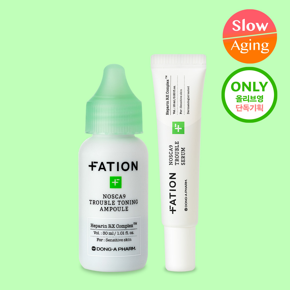 FATION Nosca9 Trouble Toning Ampoule 30ml Set (+Trouble Serum 15ml