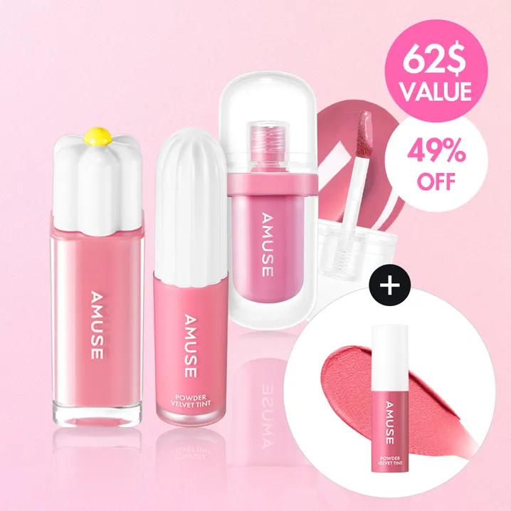 韓国oliveyoung限定 AMUSE ☆SUPER DEAL☆ AMUSE Lip Texture Trial Kit | OLIVE YOUNG Global