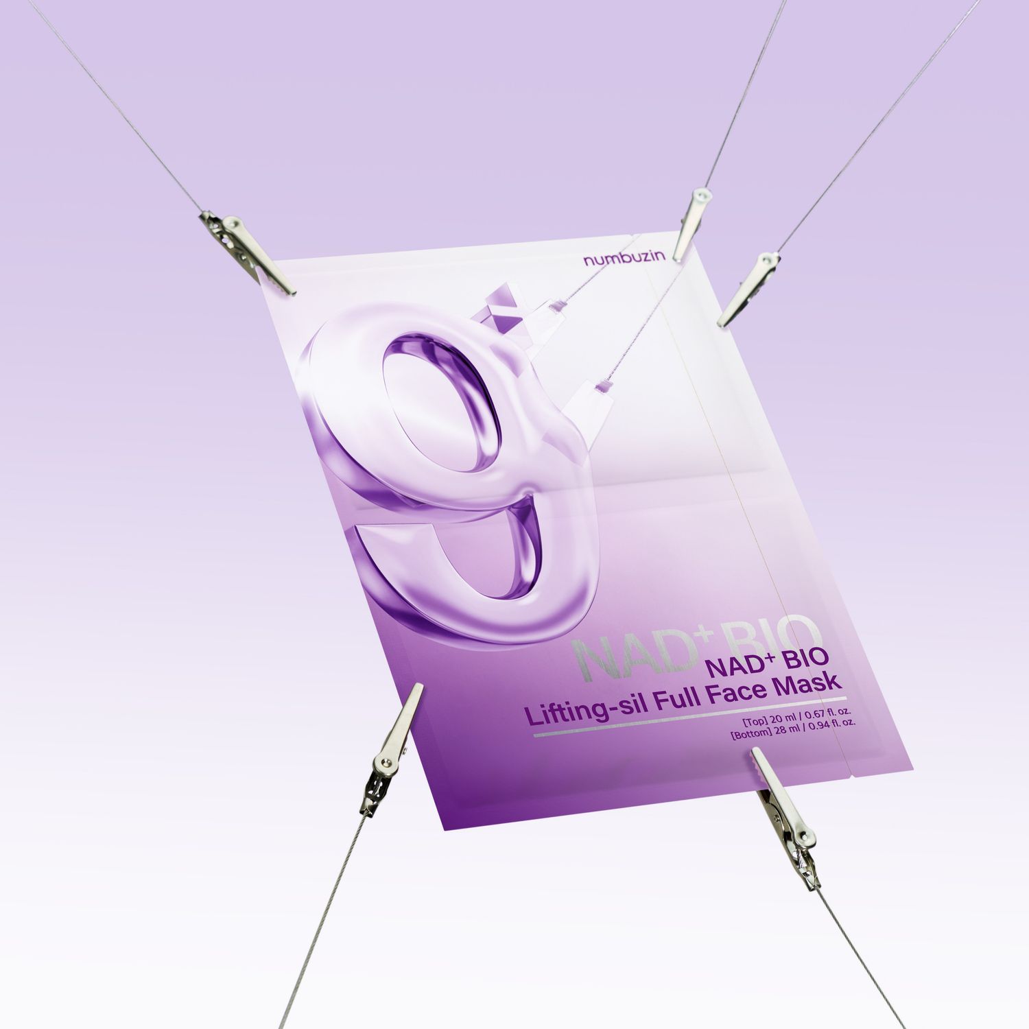 numbuzin No. 9 NAD Bio Lifting-sil Full Face Pack Sheet 4ea Set (+ 