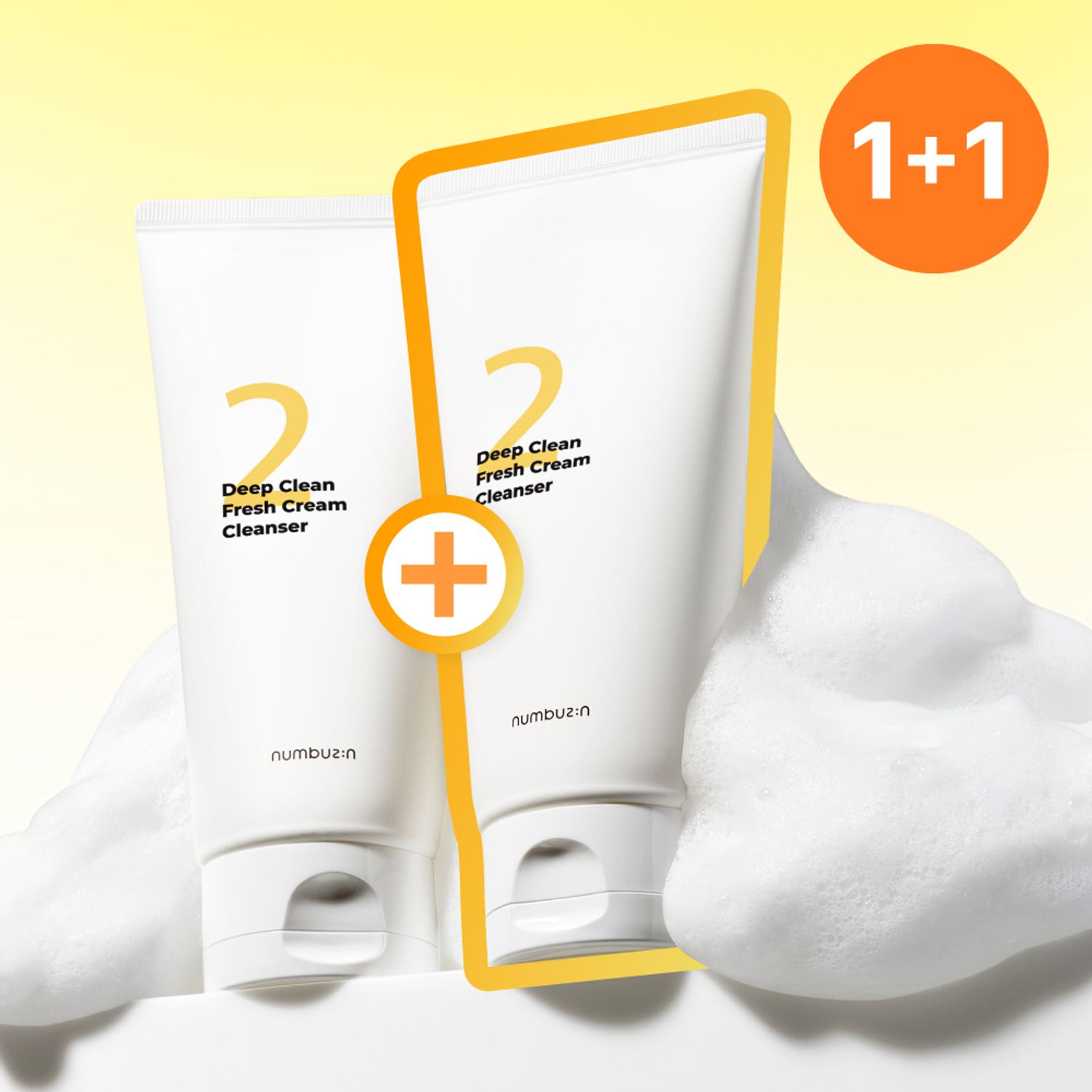 numbuzin No. 2 Deep Clean Fresh Cream Cleanser Double Set (120mL+120mL) | OLIVE YOUNG Global