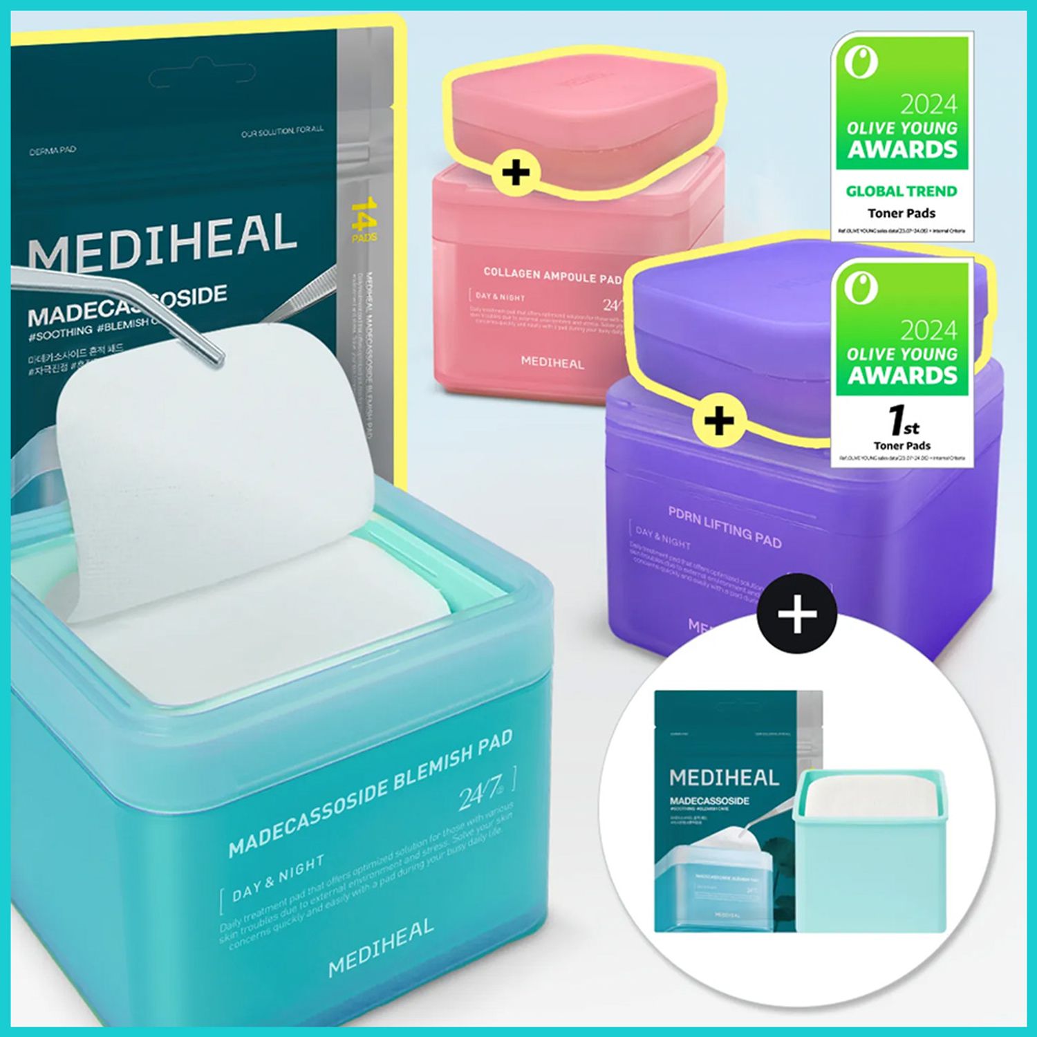 MEDIHEAL Toner Pad 100+100 Pads Exclusive Gift Edition (3types) | OLIVE YOUNG Global