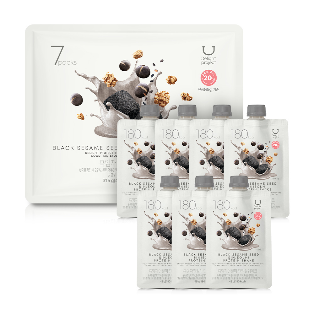 DELIGHT PROJECT Protein Shake #Black Sesame Seed & Injeolmi 45g