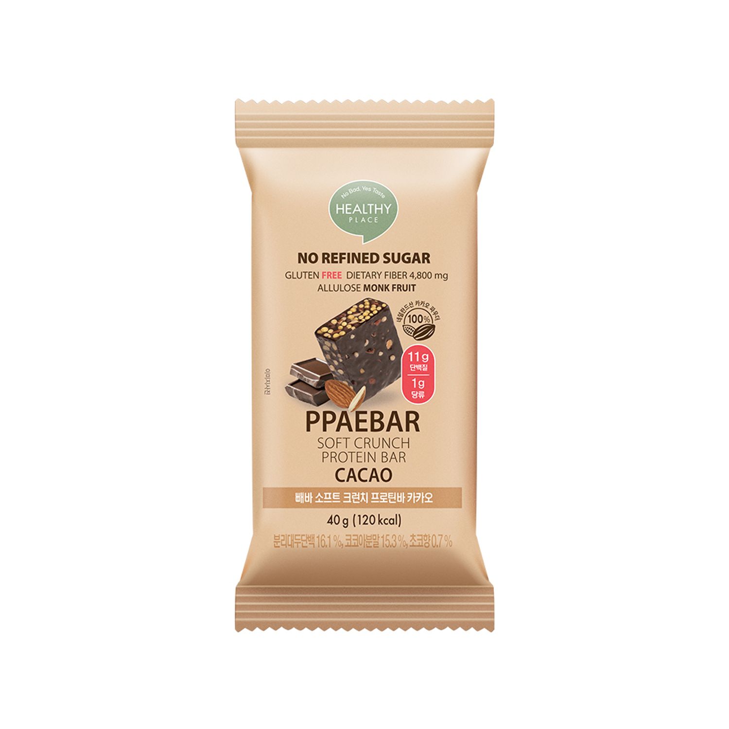 PPAEBAR Soft Crunch Protein Bar #Cacao 40g | OLIVE YOUNG Global