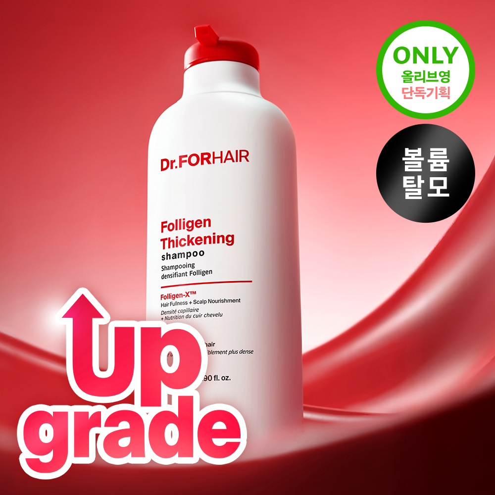 Dr.FORHAIR Folligen Thickening Shampoo 400ml Set (+100ml) | OLIVE