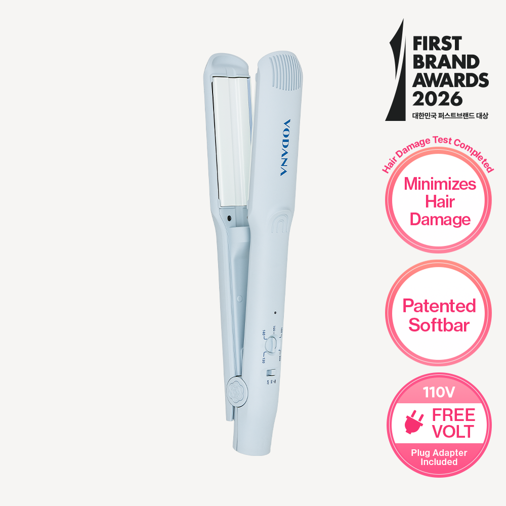 ボダナ VODANA モイスチャースチームワイドフラットアイロン ブルーグレー vodana Moisture Steam Wide Flat Iron Blue Grey | OLIVE YOUNG Global
