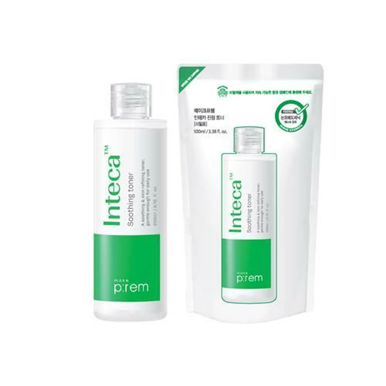 Inteca Cream makeprem Inteca Soothing Toner 200mL Special Set (+100mL Refill Pack ...