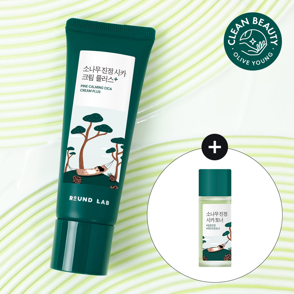 ROUND LAB Pine Calming Cica Cream Plus 60ml Set (+Toner 20ml