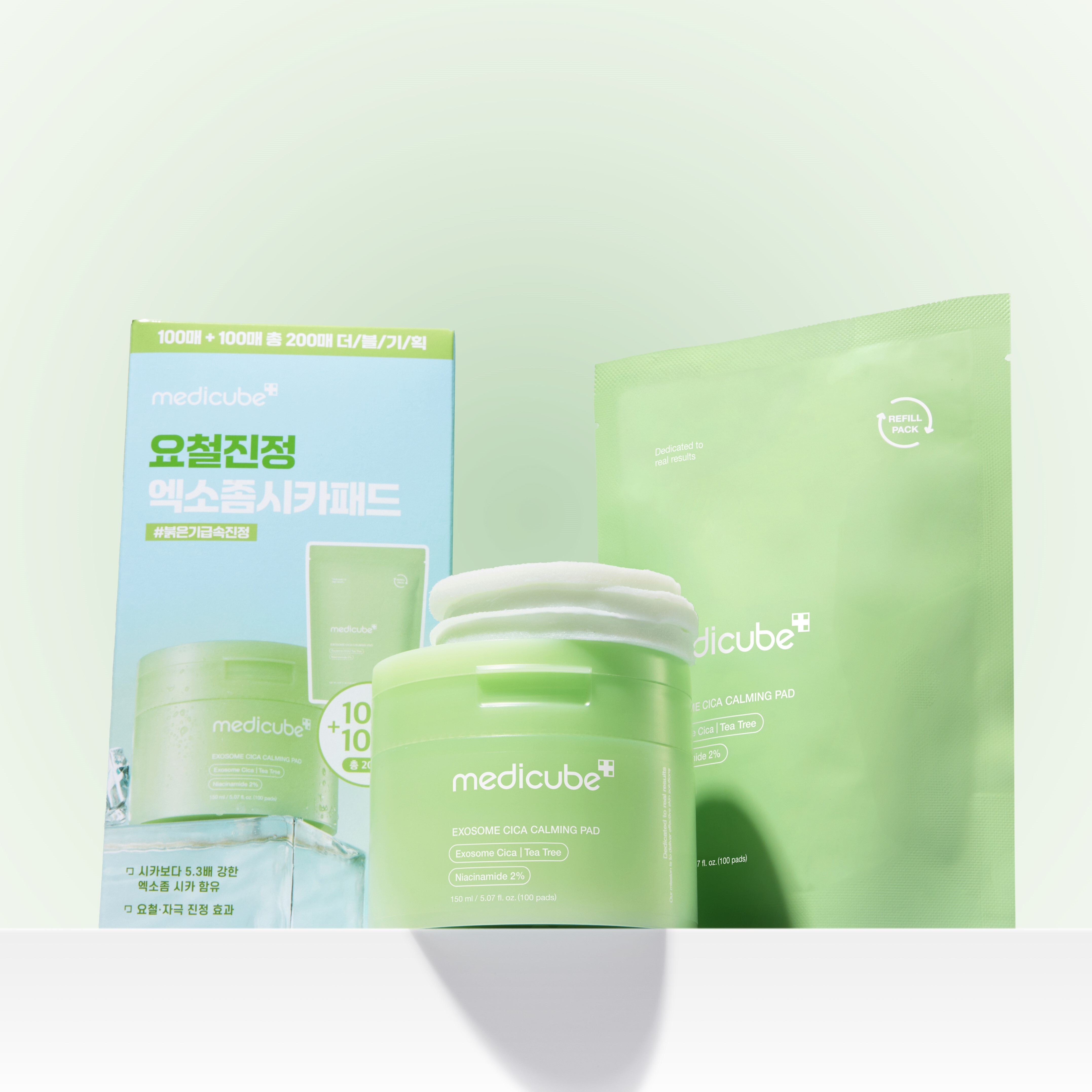 medicube Exosome Cica Calming Pad 100P (+Refill 100 sheets