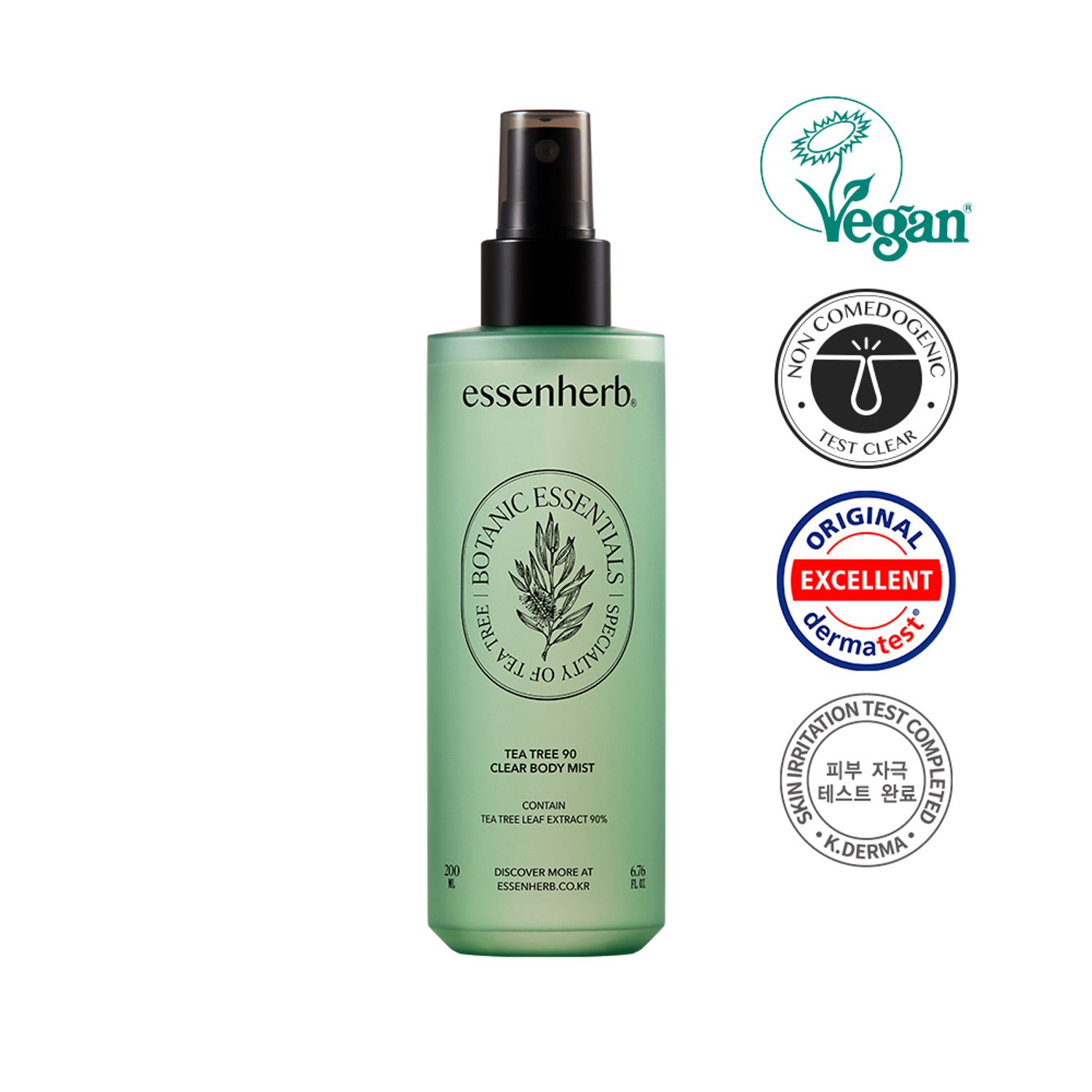 essenHERB Tea Tree 90 Clear Body Mist 210mL | OLIVE YOUNG Global