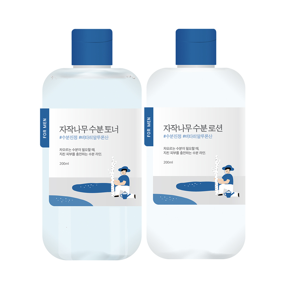 ROUND LAB For Men Birch Juice Toner / Lotion 200mL Set (+Shaving