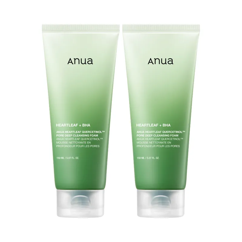 Anua Heartleaf Quercetinol Pore Deep Cleansing Foam 150ml*2ea