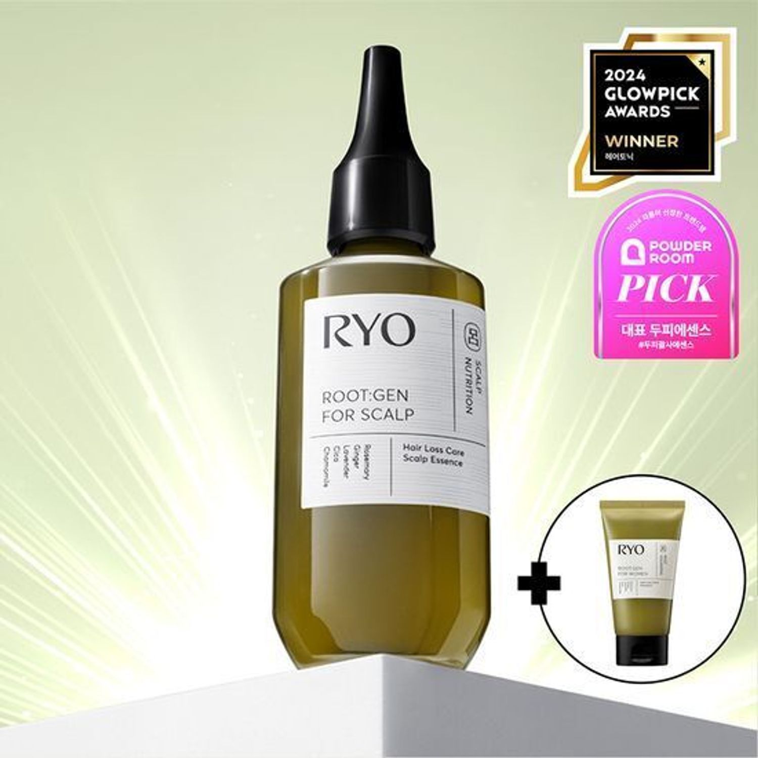 Ryo ルートジェンフォースカルプヘアロスケアスカルプエッセンス 80ml企画(+シャンプー100ml贈呈) | OLIVE YOUNG Global
