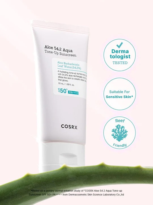 COSRX Aloe 54.2 Aqua Tone-Up Sunscreen SPF50+