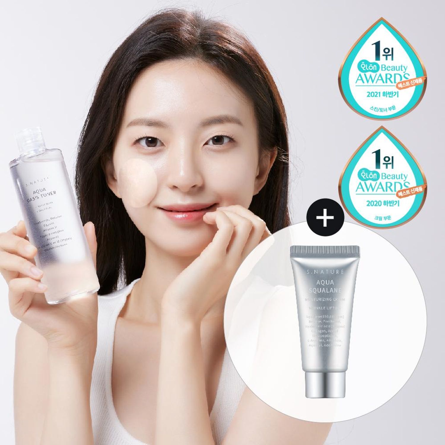 S.NATURE Aqua Oasis Toner 300mL Special Set (Free Gift: Cream 30mL) | OLIVE YOUNG Global