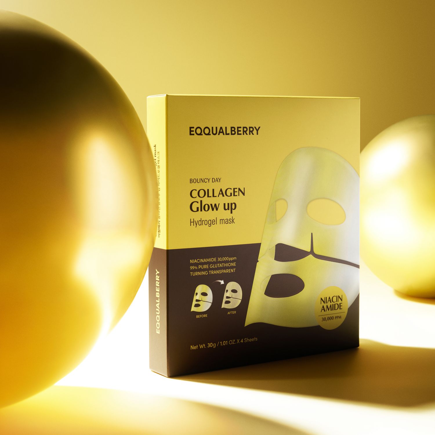 Eqqualberry Collagen Glow Up Hydrogel Mask 4P | OLIVE YOUNG Global