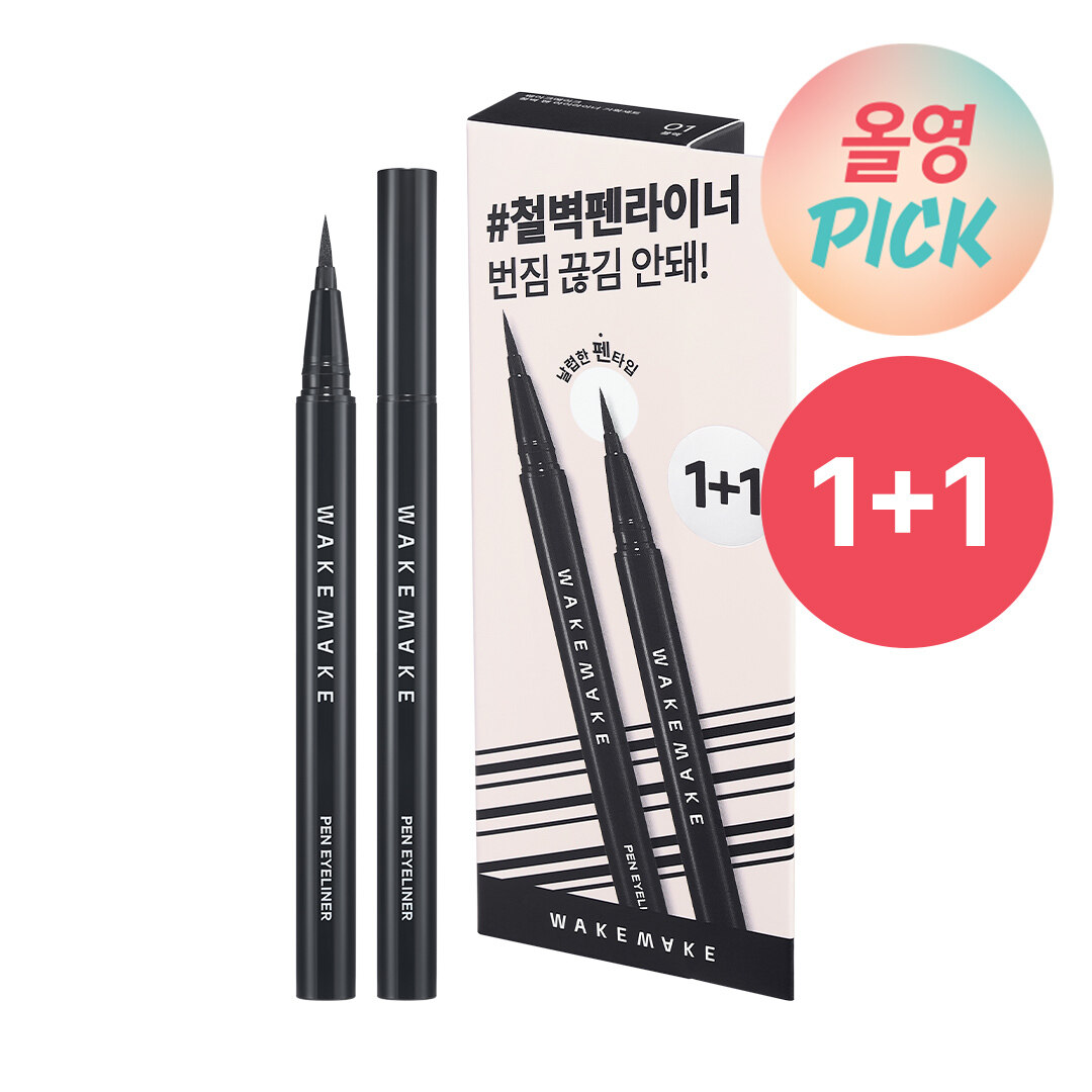 WAKEMAKE Any-Proof Pen Eyeliner 1+1 Set | OLIVE YOUNG Global