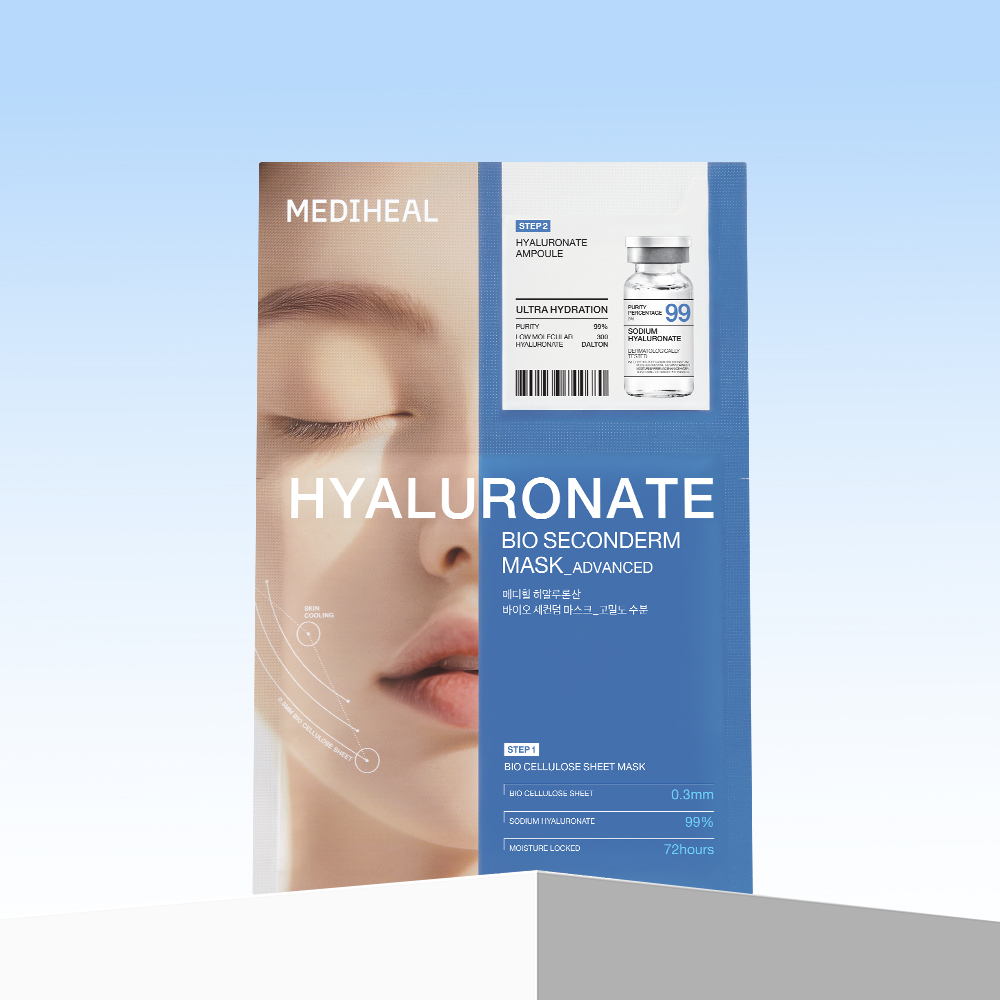 MEDIHEAL Hyaluronate Bio Seconderm Mask Deep Moisturizing 10ea