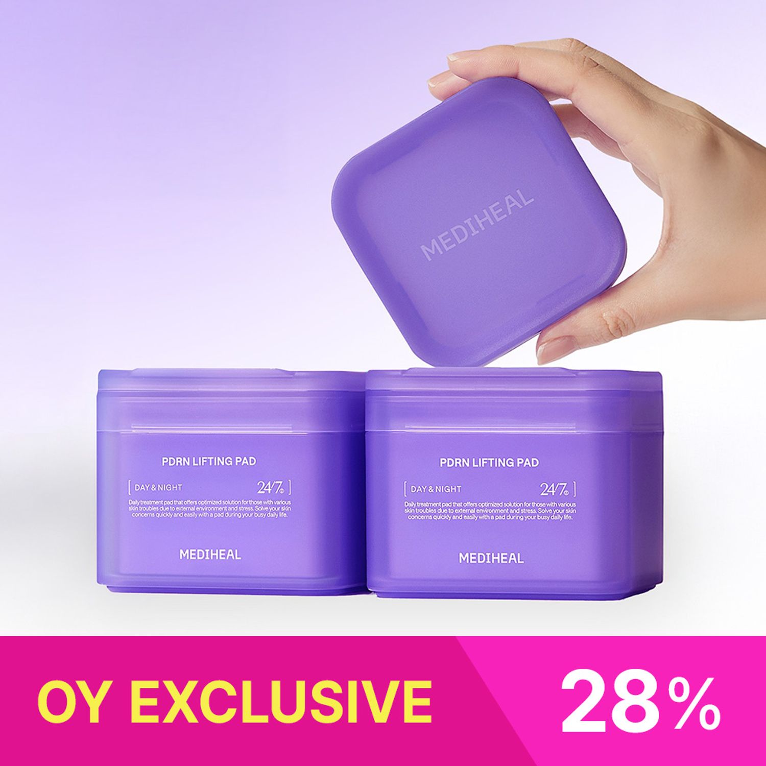 ★OY EXCLUSIVE★ MEDIHEAL PDRN Lifting Pad 100P Double Pack (+Portable Case) | OLIVE YOUNG Global