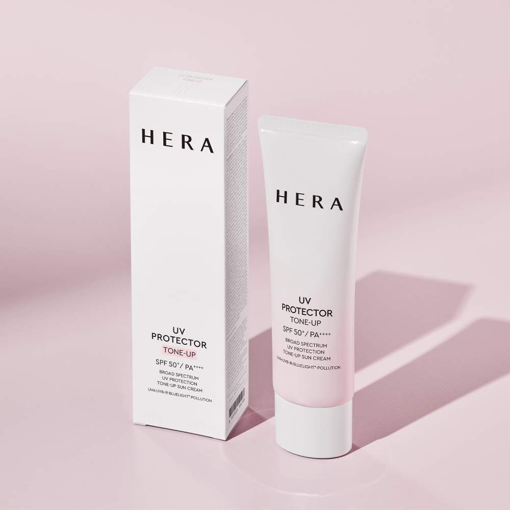 HERA UVプロテクター　トーンアップ ポーチ　セット HERA UVプロテクタートーンアップ SPF50+ PA++++ 50ml | OLIVE