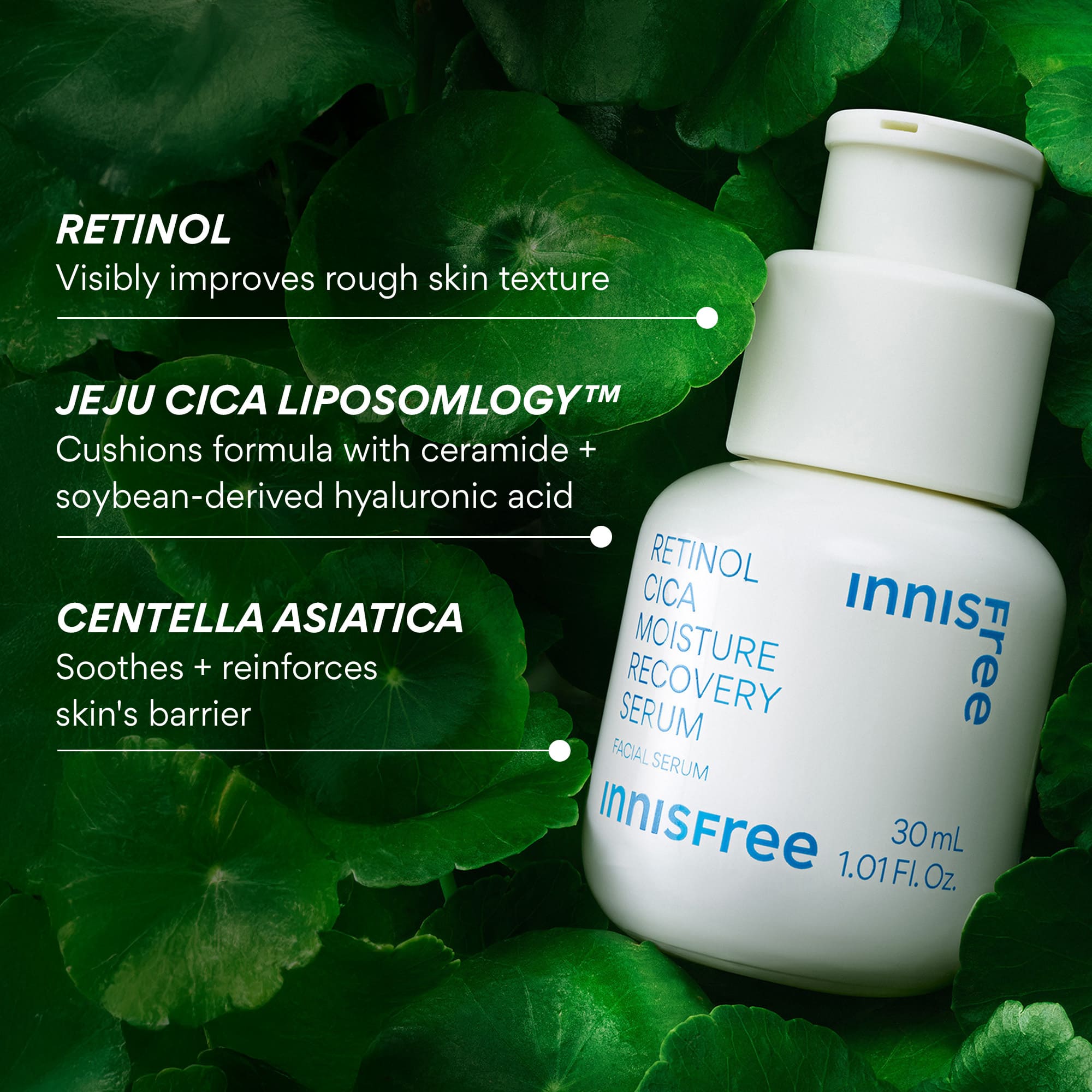 INNISFREE Retinol Cica Repair Ampoule 30mL Special Set (+25mL+PDRN