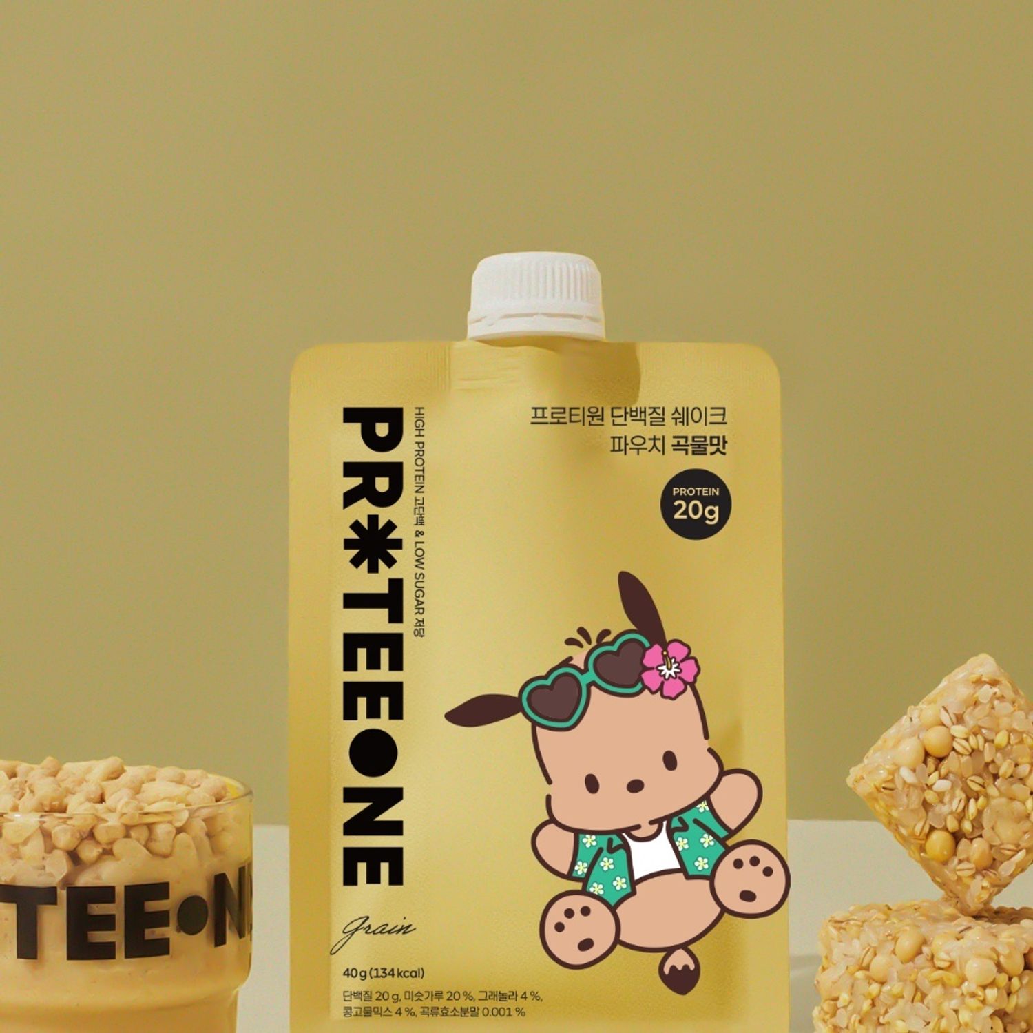 [SANRIO EDITION] PROTEEONE Protein Shake #Grain 40g | OLIVE YOUNG Global