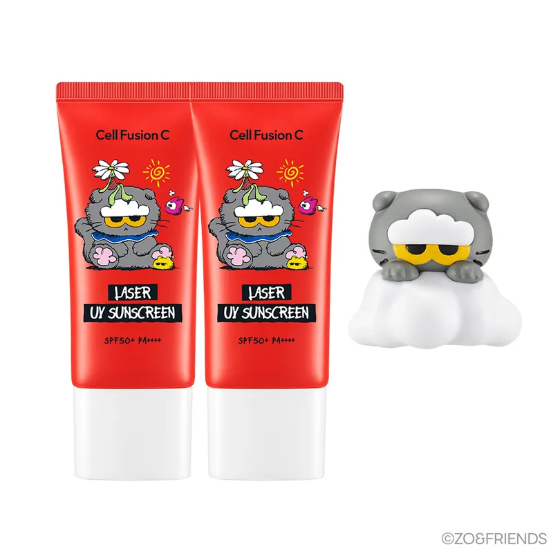 Cell Fusion C 셀퓨전씨 레이저 UV 썬스크린 35ml 더블 기획 (+피규어 집게) (조앤프렌즈 에디션) (2605)