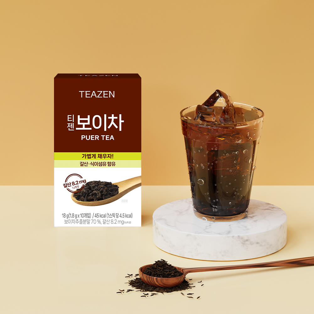 Teazen Water Mix Pu'er Tea 10 Sticks | OLIVE YOUNG Global