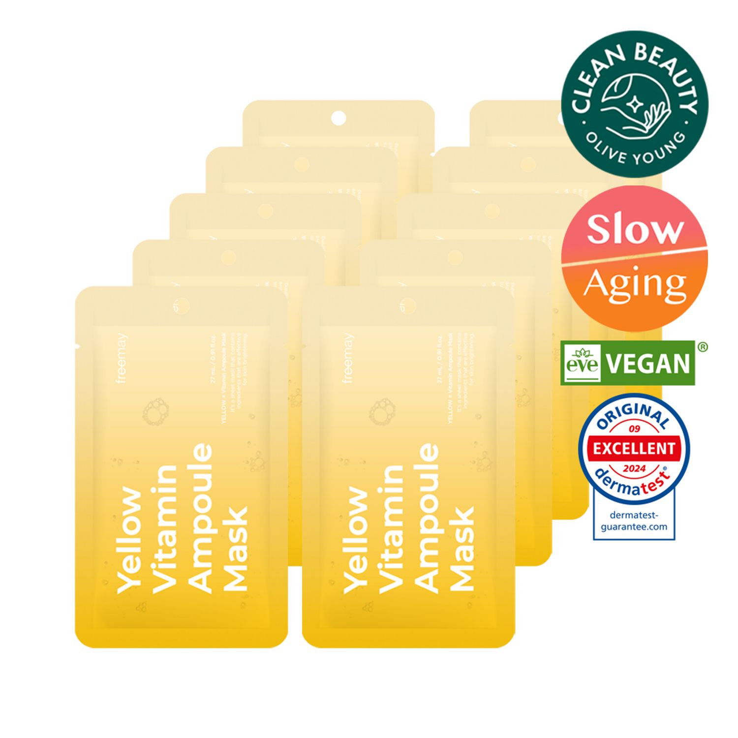 freemay Yellow Vitamin Ampoule Mask Sheet 10P | OLIVE YOUNG Global