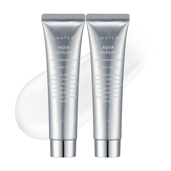 S.NATURE Aqua Squalane Moisturizing Cream 60ml Double Pack (+Mini