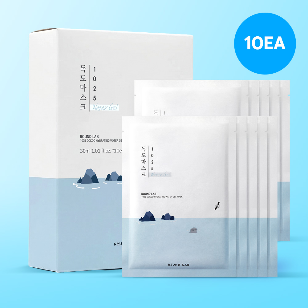 ROUND LAB 1025 Dokdo Hydrating Water Gel Mask Sheet 10ea | OLIVE
