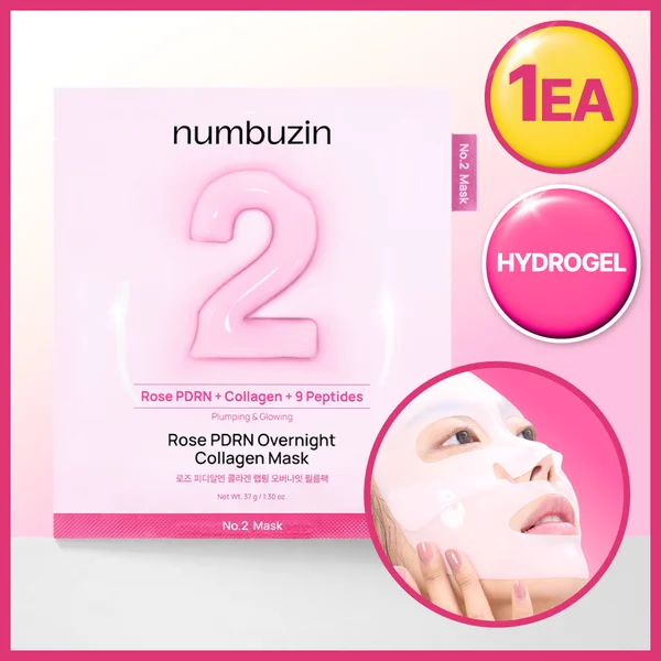 numbuzin No.2 Rose PDRN Overnight Collagen Sheet Mask 1ea