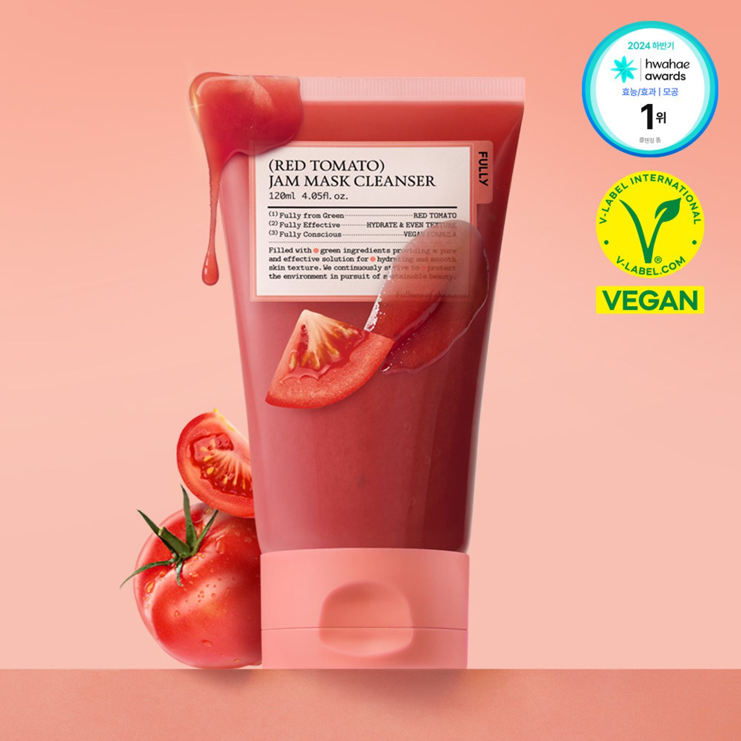 fully Red Tomato Jam Mask Cleanser 120ml Set (+30ml+Hair & Wrist Bands) | OLIVE YOUNG Global