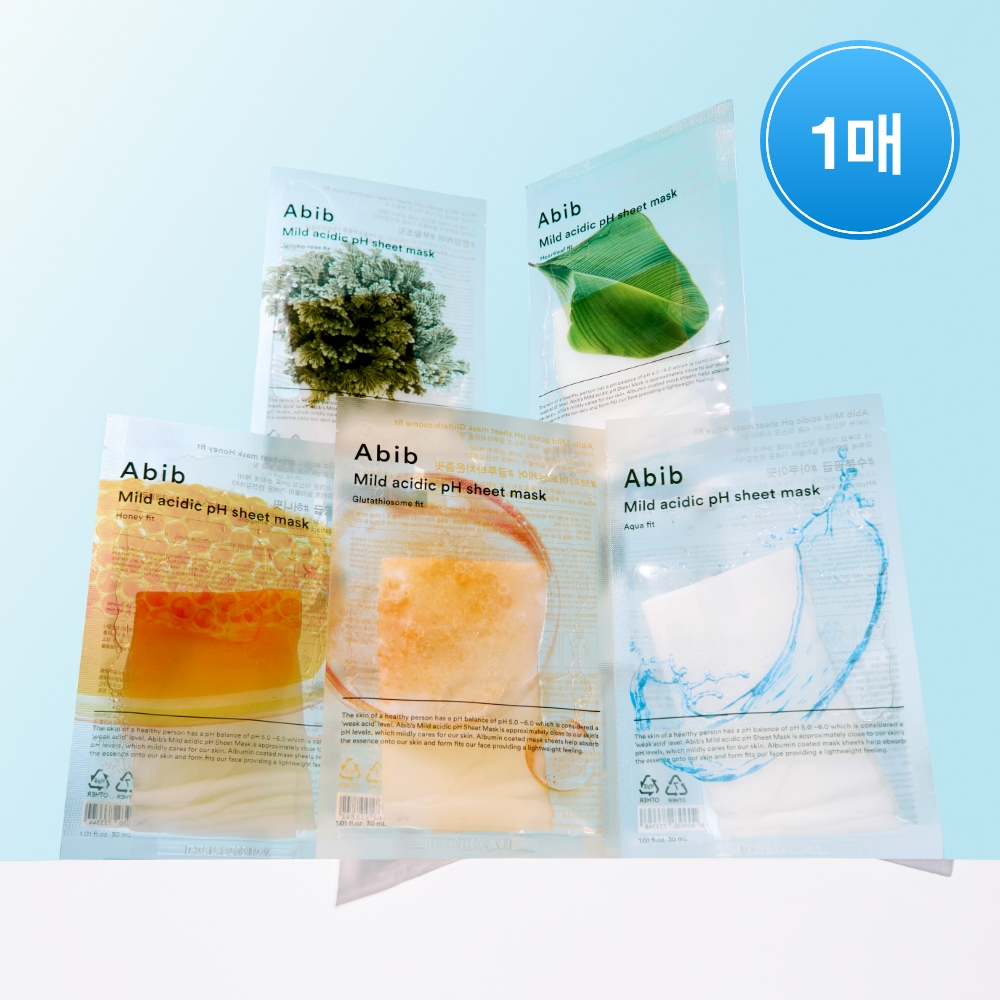 Abib Mild acidic pH sheet mask 計58枚 Abib | Mild Acidic pH Sheet Mask - Aqua Fit