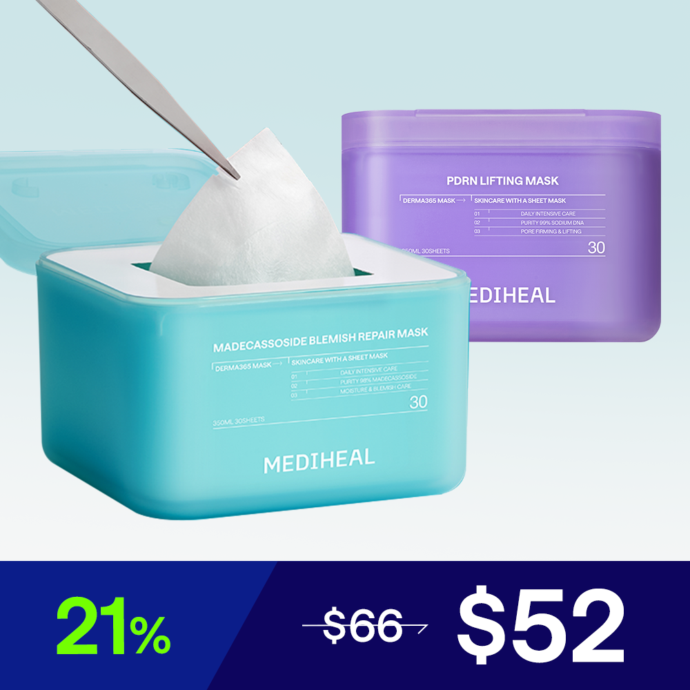 Mediheal Derma 365 Mask 30 sheets (Madecassoside+ PDRN) | OLIVE