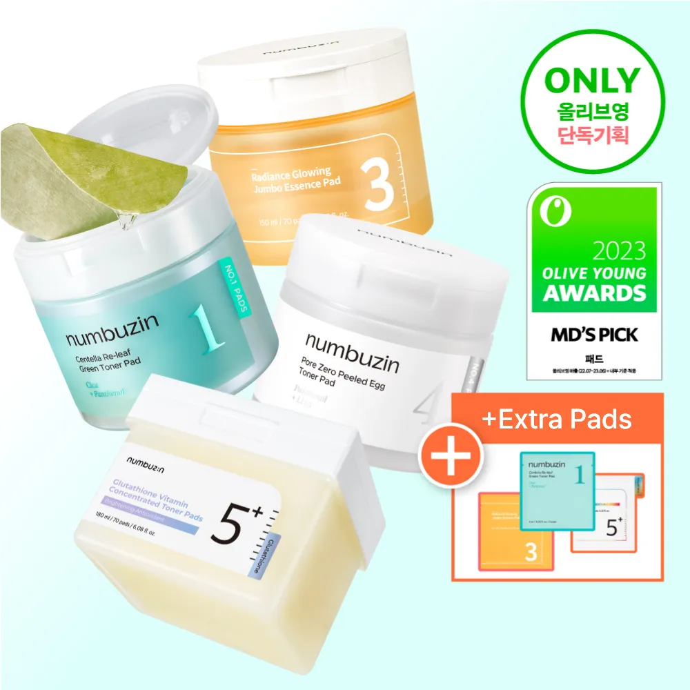 numbuzin No.1-5 Toner Pad 70P Set (+10 Pads) [Choose 1] | OLIVE