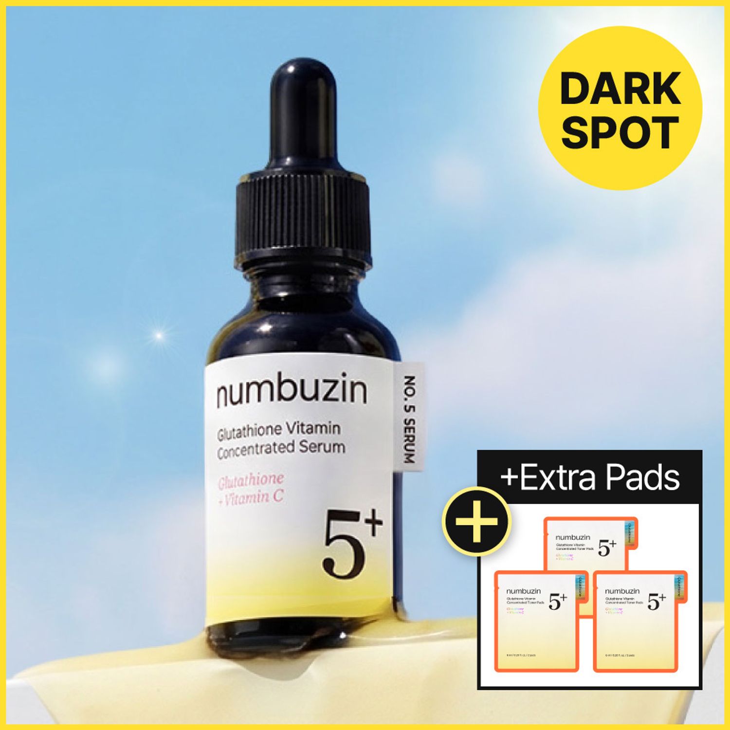 numbuzin No.5 Glutatione Vitamin Concentrated Serum 30ml Set (+Pad 6P)
