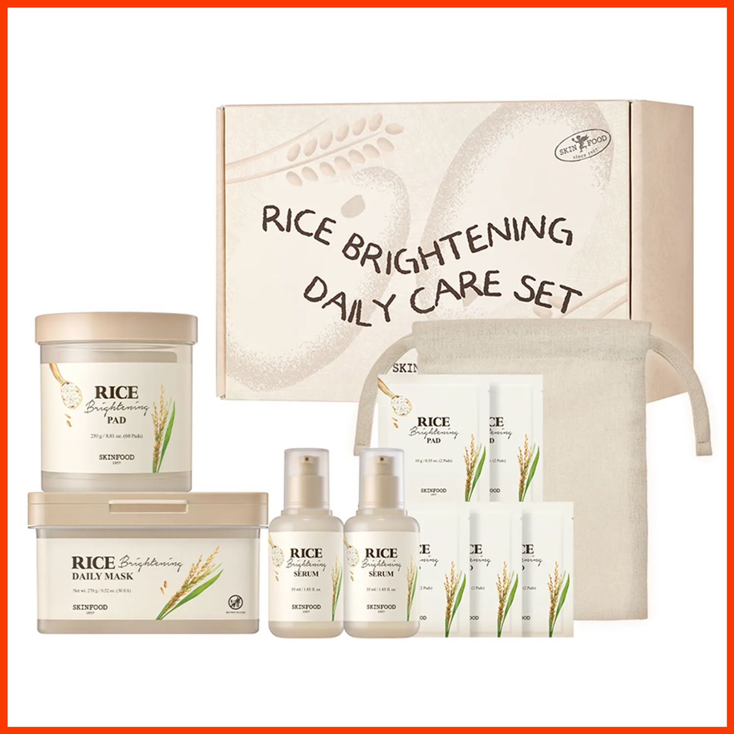 SKINFOOD Rice Brightening Daily Care Set | OLIVE YOUNG Global