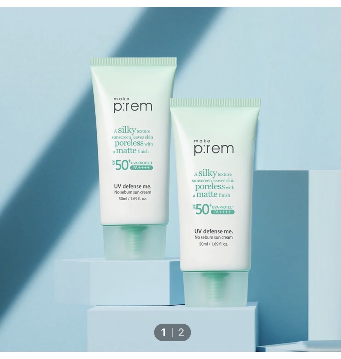 makeprem UV Defense Me No Sebum Sun Cream 40mL 1+1 Special Set