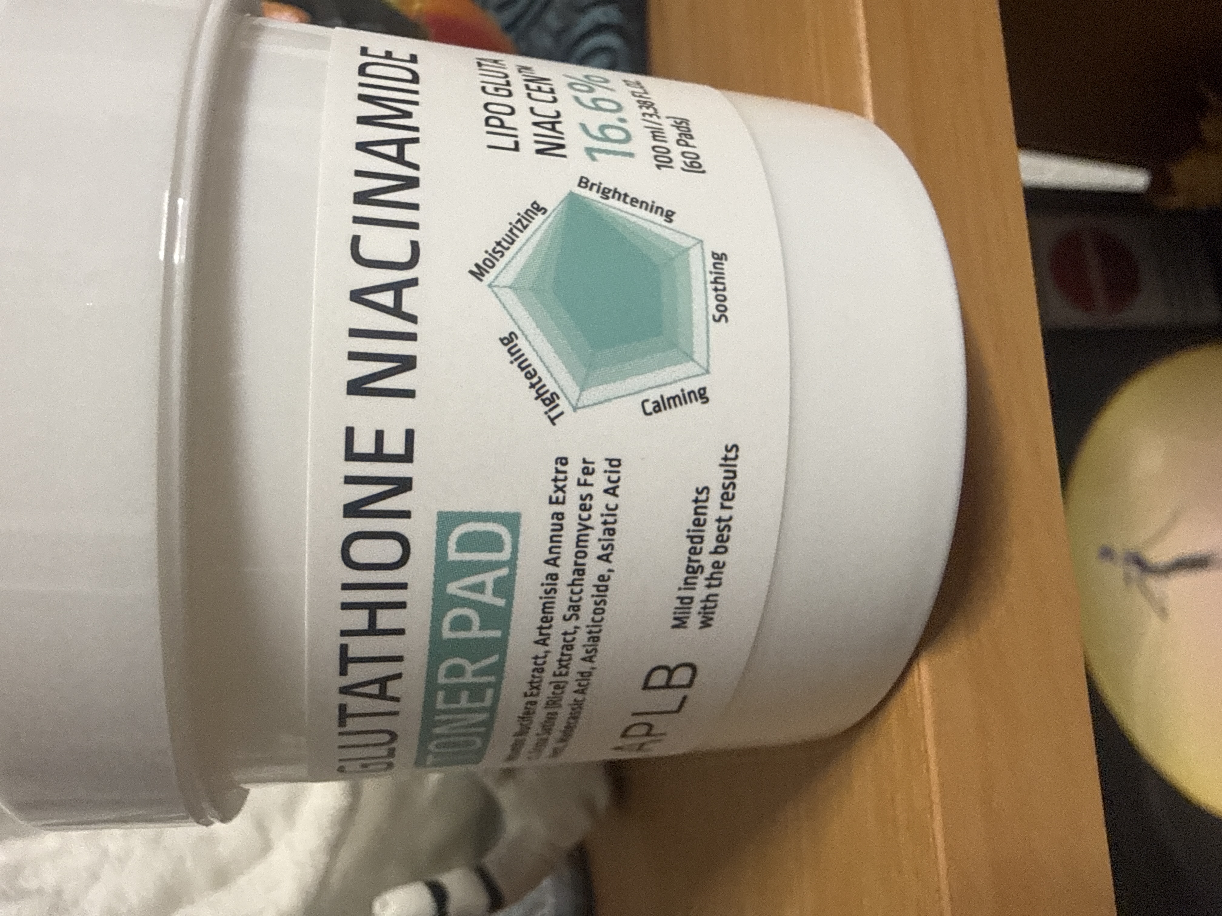 aplb glutathione niacinamide pads APLB Glutathione Niacinamide Toner Pads main image 1