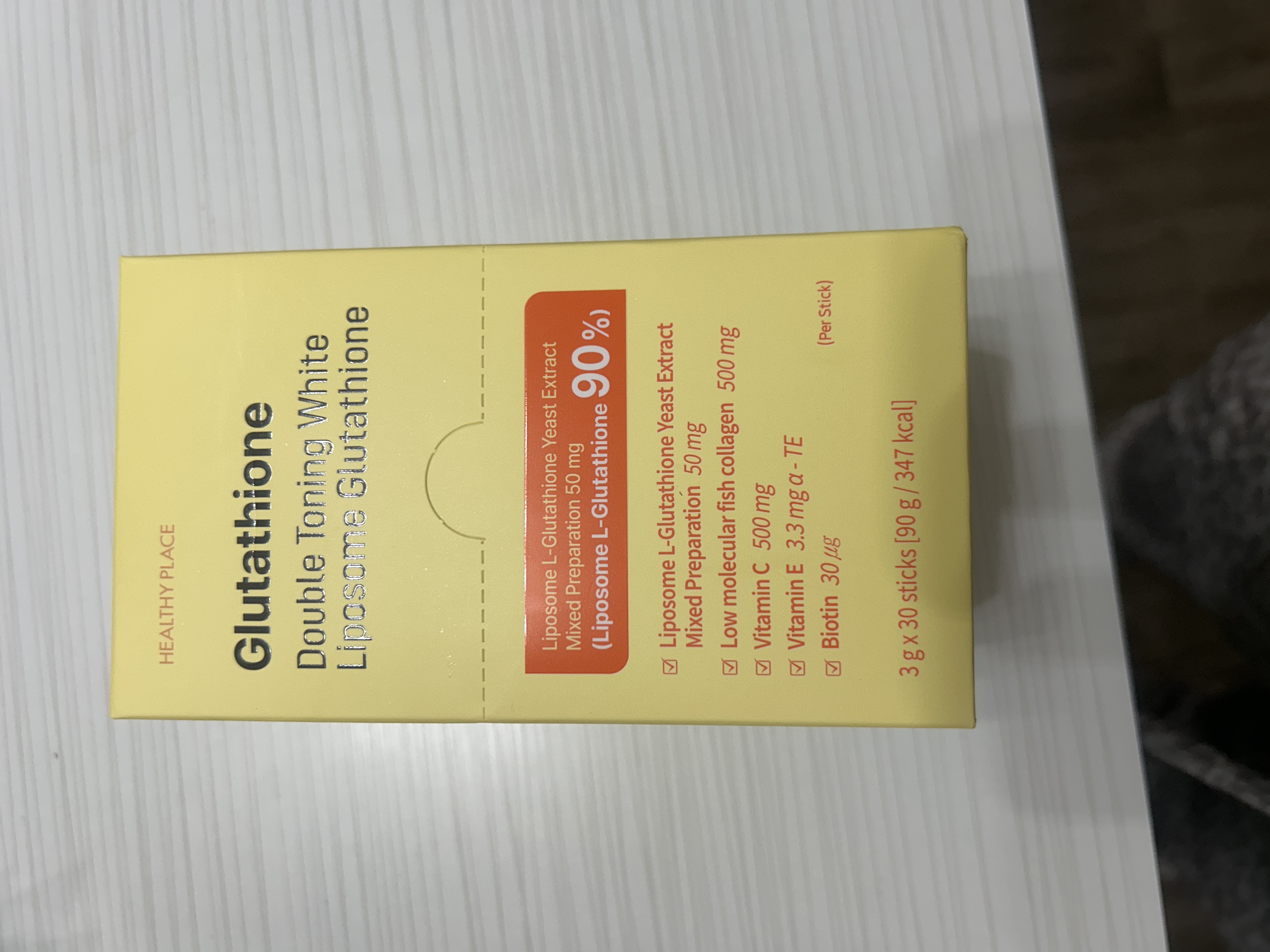 HEALTHY PLACE Double Toning White Liposome Glutathione 30 Sticks (1-month  supply) | OLIVE YOUNG Global